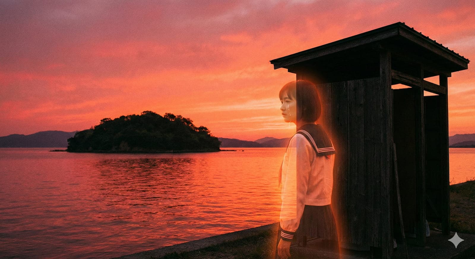 宍道湖の夕暮れ 花子